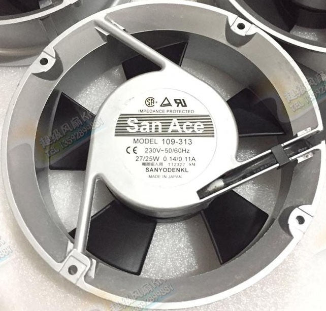 Sanyo 109-313 230V 0.14/0.11A 27/25W  Cooling Fan Sanyo 109-313 230V 0.14/0.11A 27/25W  Cooling Fan
